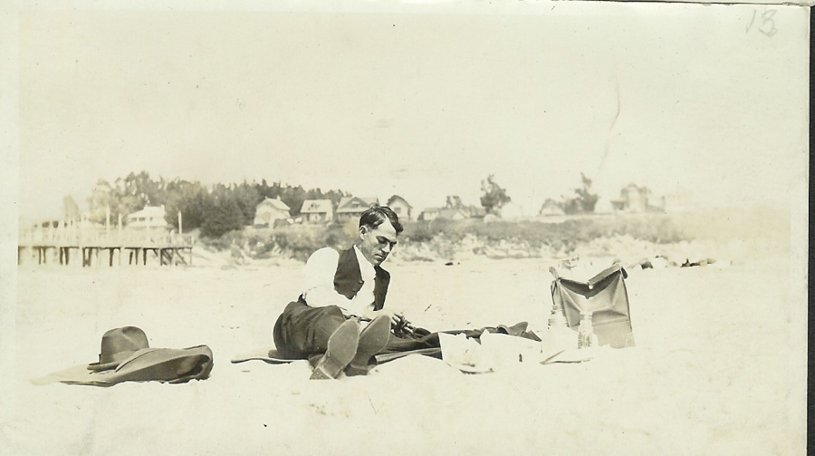 Bert Harry, my maternal grandfather, at Half Moon Bay, California, c1917